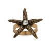 Dining & Entertaining * | Joanna Buchanan Bronze Starfish Skinny Napkin Rings 4-Piece Set