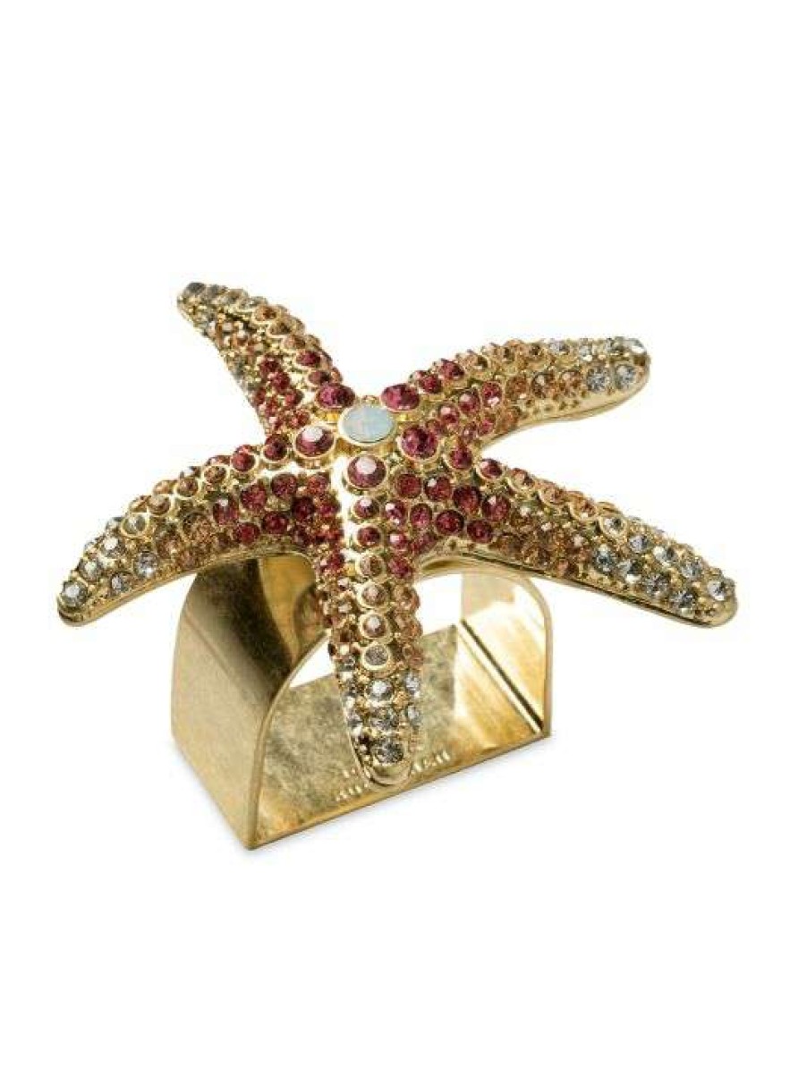 Dining & Entertaining * | Joanna Buchanan Sparkling Starfish Napkin Rings