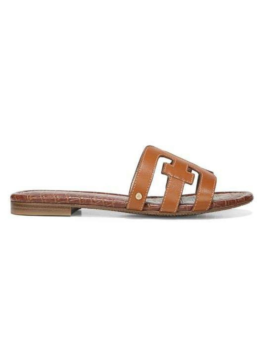 Shoes * | Sam Edelman Bay Flat Leather Sandals