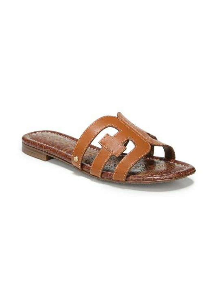 Shoes * | Sam Edelman Bay Flat Leather Sandals