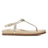 Shoes * | Sam Edelman Naomi Metallic Leather Thong Sandals