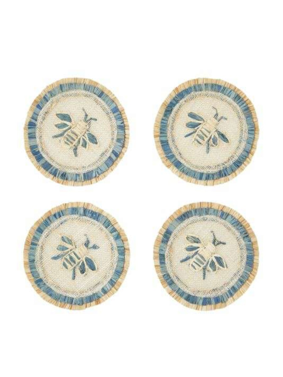 Dining & Entertaining * | Joanna Buchanan Bee Straw Coasters 4-Piece Set