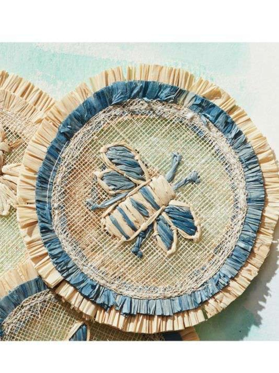 Dining & Entertaining * | Joanna Buchanan Bee Straw Coasters 4-Piece Set