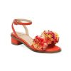 Shoes * | Sam Edelman Little Girl'S & Girl'S Ilia Mini Faux Leather & Raffia Pom Sandals For Kids