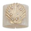 Dining & Entertaining * | Joanna Buchanan White Pearl Shell Napkin Ring Set