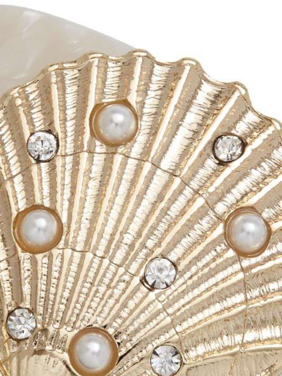 Dining & Entertaining * | Joanna Buchanan White Pearl Shell Napkin Ring Set