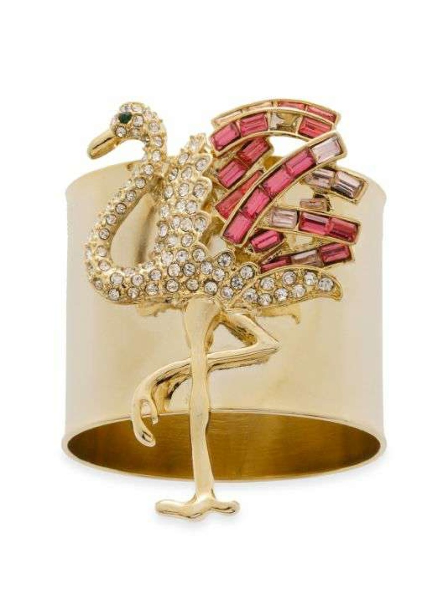 Dining & Entertaining * | Joanna Buchanan Flamingo Napkin Ring Set