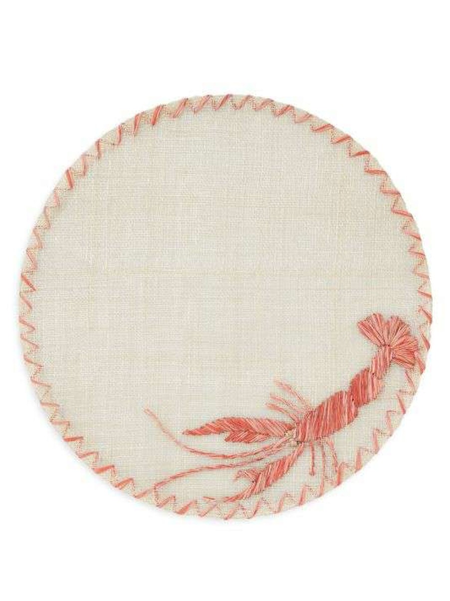 Uncategorized * | Joanna Buchanan Straw Lobster 4-Piece Placemat Set