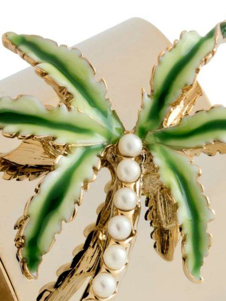 Dining & Entertaining * | Joanna Buchanan Palm Tree Napkin Ring Set