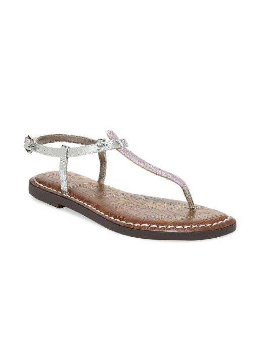 Shoes * | Sam Edelman Little Girl'S & Girl'S Gigi Mini Faux Leather T-Strap Sandals For Kids