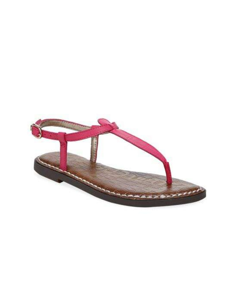 Shoes * | Sam Edelman Little Girl'S & Girl'S Gillie Mini Faux Leather T-Strap Sandals For Kids