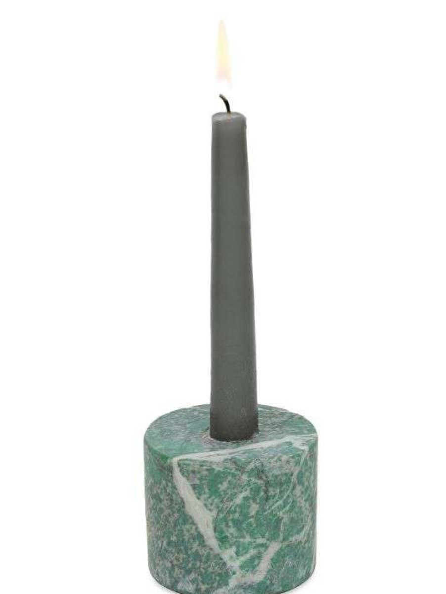 Home Decor * | Joanna Buchanan Pedestal Green Quartz Candlestick