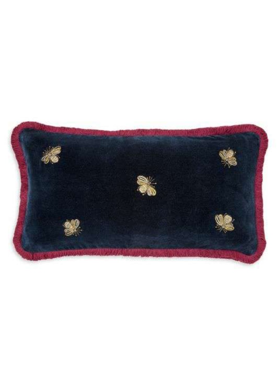 Bedding * | Joanna Buchanan Embroidered Bee Lumbar Pillow