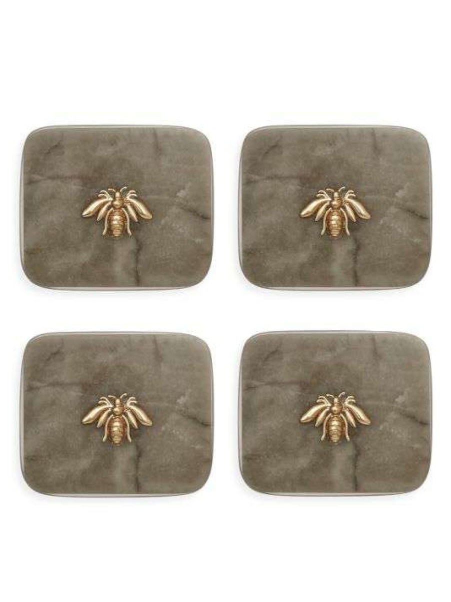 Dining & Entertaining * | Joanna Buchanan Agate Bee Coasters 4-Piece Set