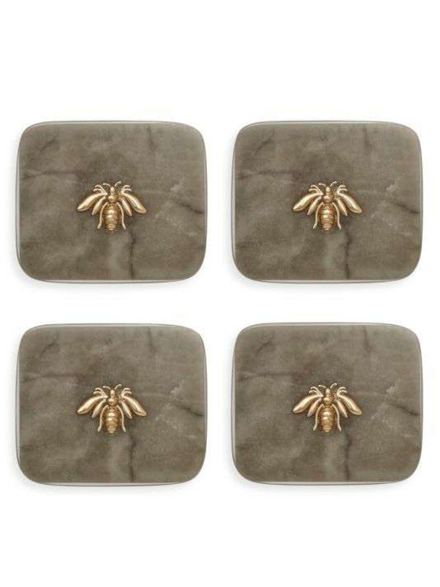 Dining & Entertaining * | Joanna Buchanan Agate Bee Coasters 4-Piece Set