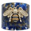 Dining & Entertaining * | Joanna Buchanan Stripey Bee Resin Napkin Rings 4-Piece Set