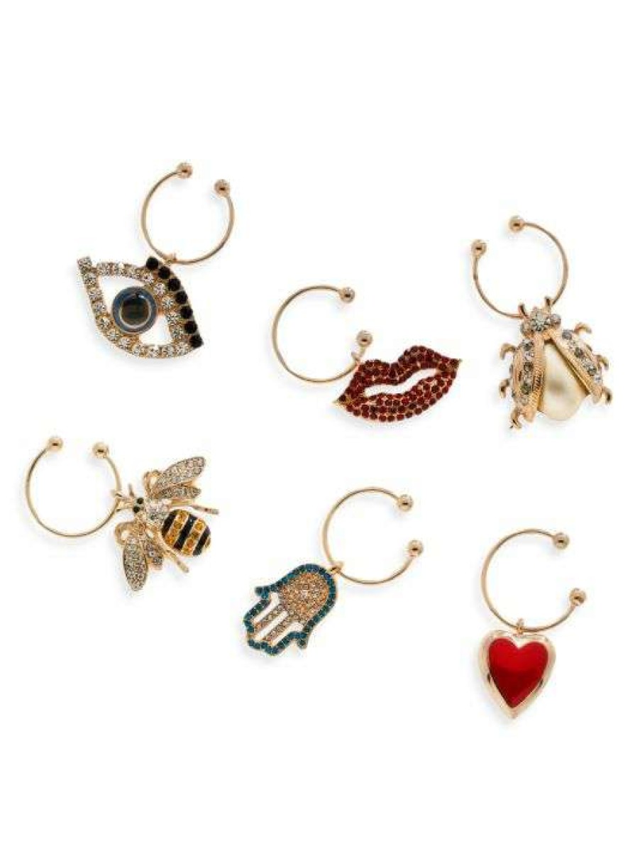 Dining & Entertaining * | Joanna Buchanan Lucky 6-Piece Wine Charm Set