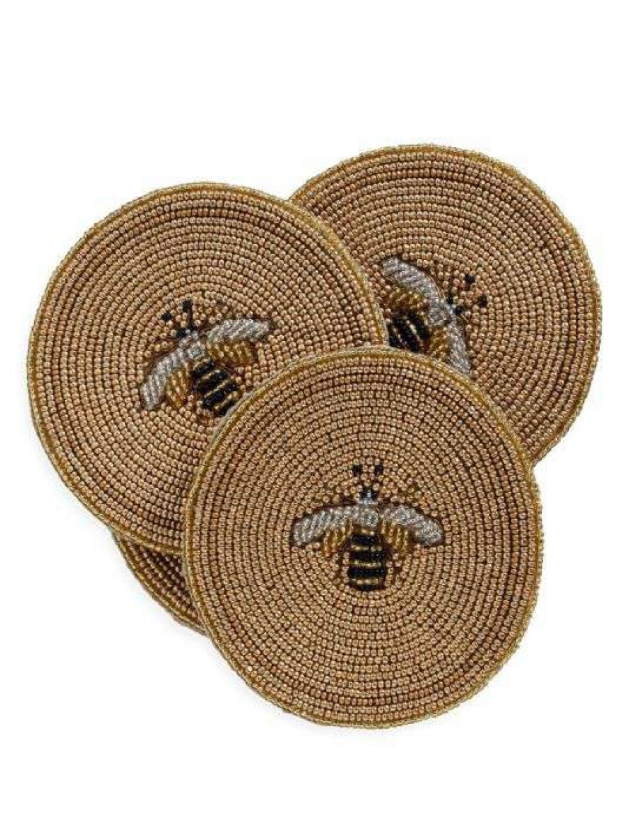 Dining & Entertaining * | Joanna Buchanan Stripey Bee 4-Piece Coaster Set