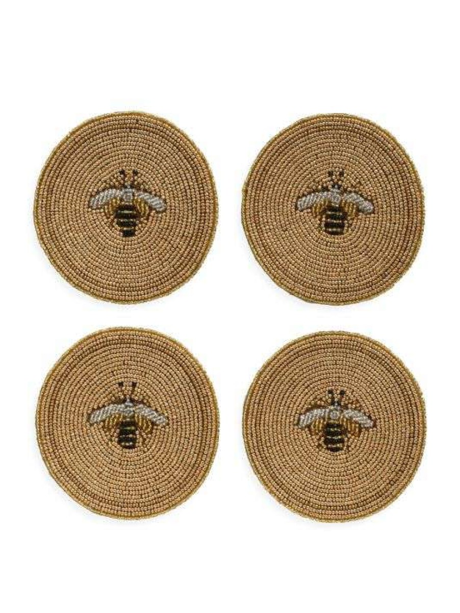 Dining & Entertaining * | Joanna Buchanan Stripey Bee 4-Piece Coaster Set