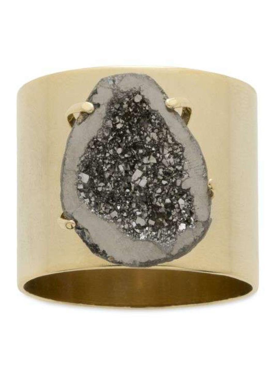 Dining & Entertaining * | Joanna Buchanan Druzy Napkin Rings 2-Piece Set