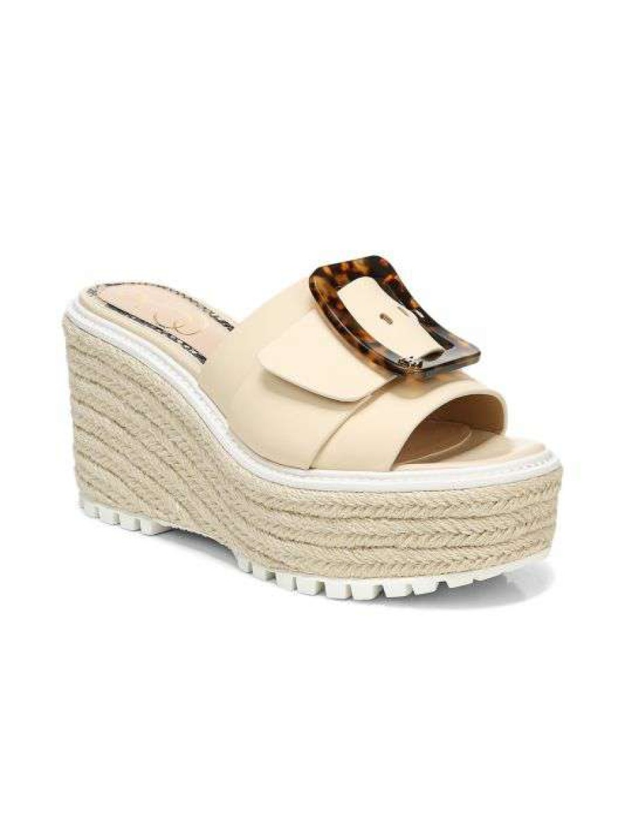 Shoes * | Sam Edelman Livi Wedge Leather Sandals