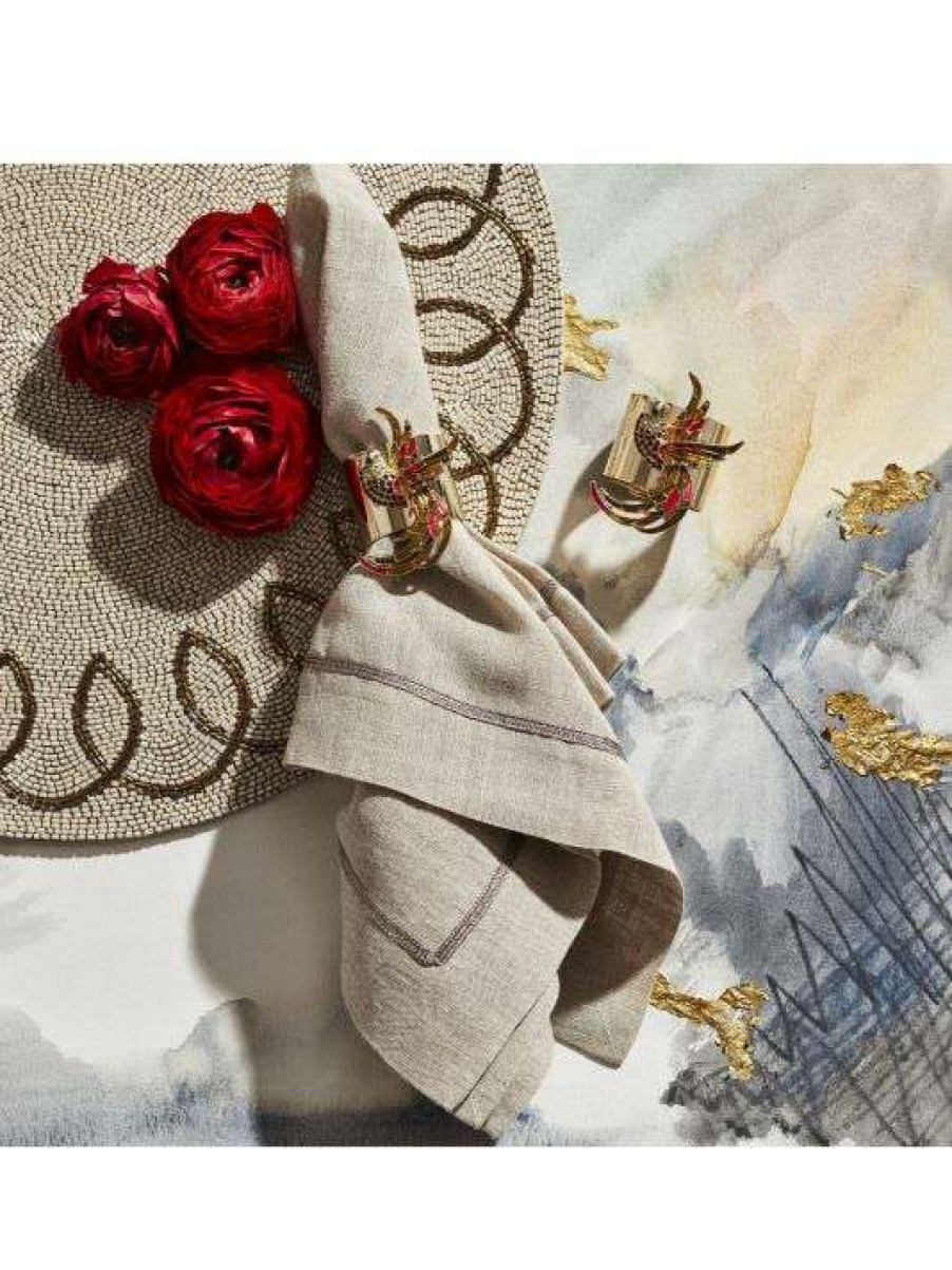 Dining & Entertaining * | Joanna Buchanan Joyful Bird Napkin Rings 2-Piece Set