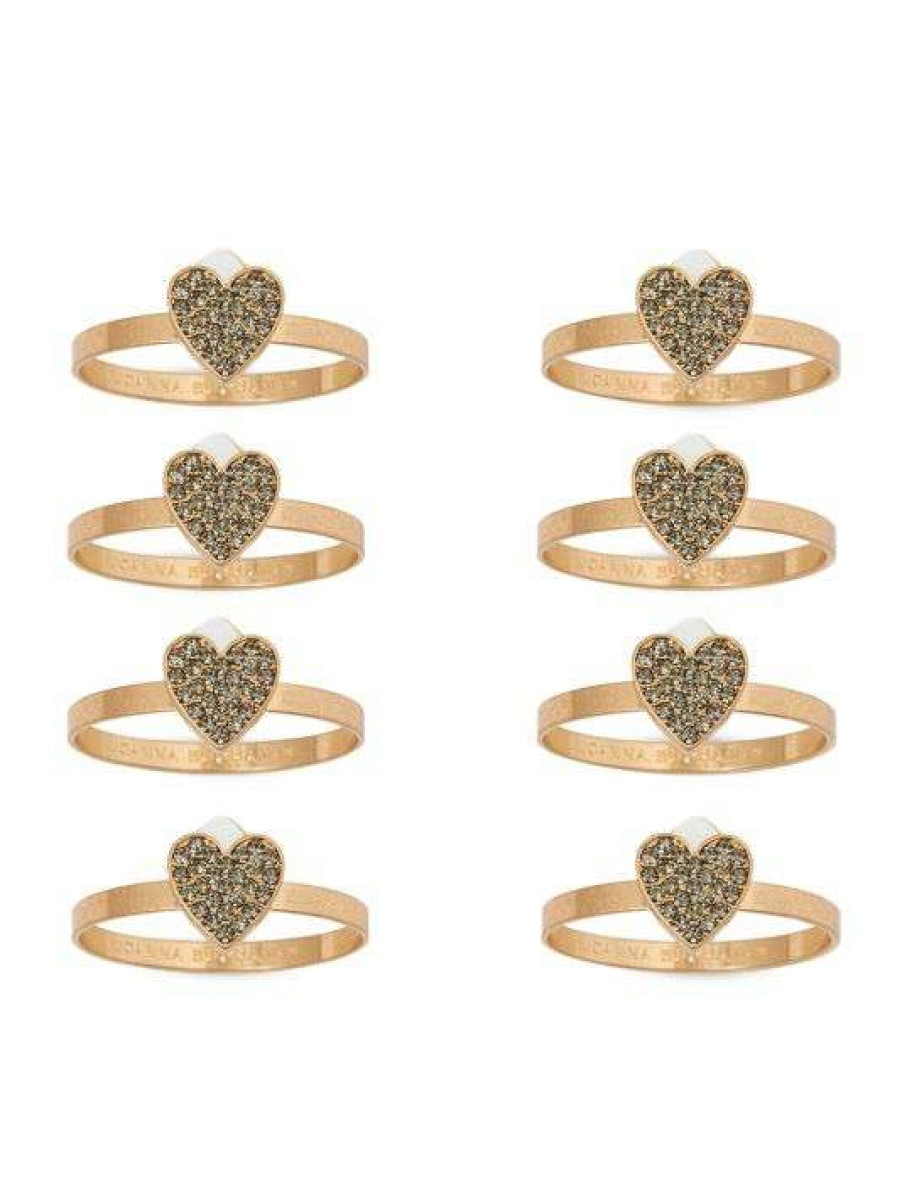 Dining & Entertaining * | Joanna Buchanan Heart 4-Piece Napkin Ring Set