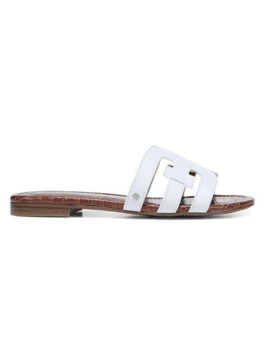 Shoes * | Sam Edelman Bay Flat Leather Sandals