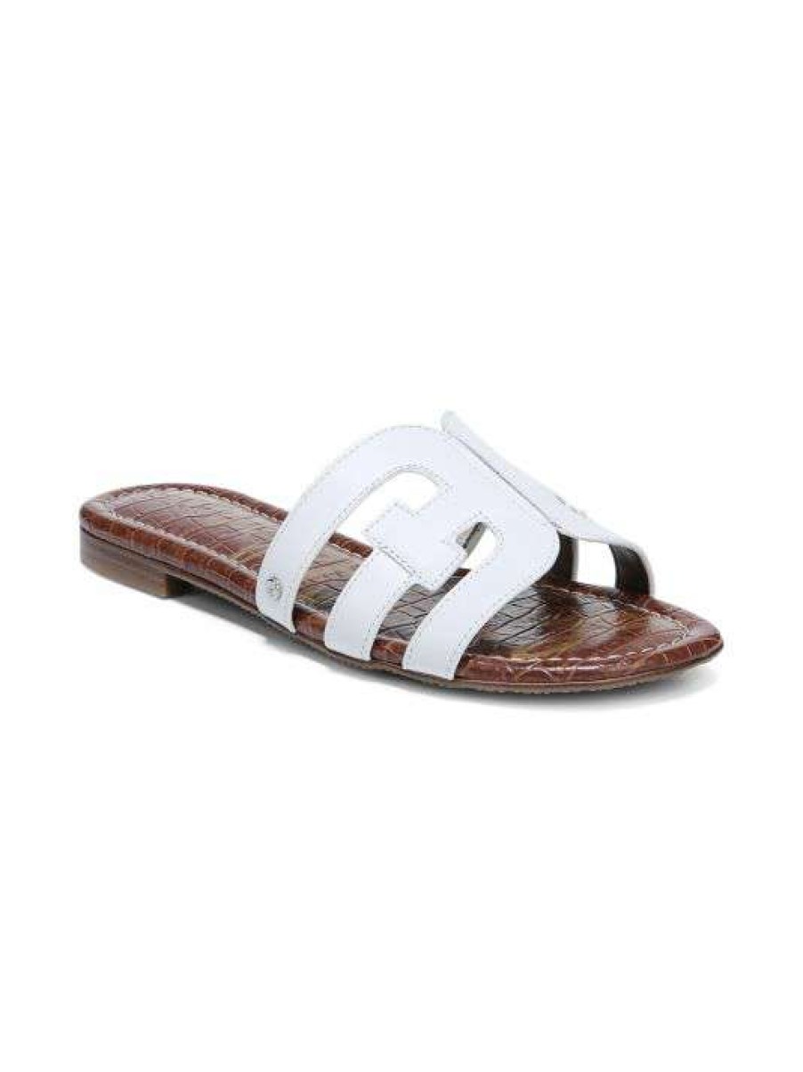 Shoes * | Sam Edelman Bay Flat Leather Sandals